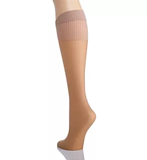 Curves Plus Sheer ComfortFlex Band Socks - 2 Pair Nude 3X-4X