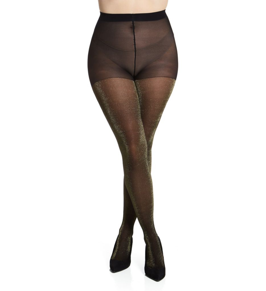 Shimmer Curves Plus Size Control Top Tights-fs