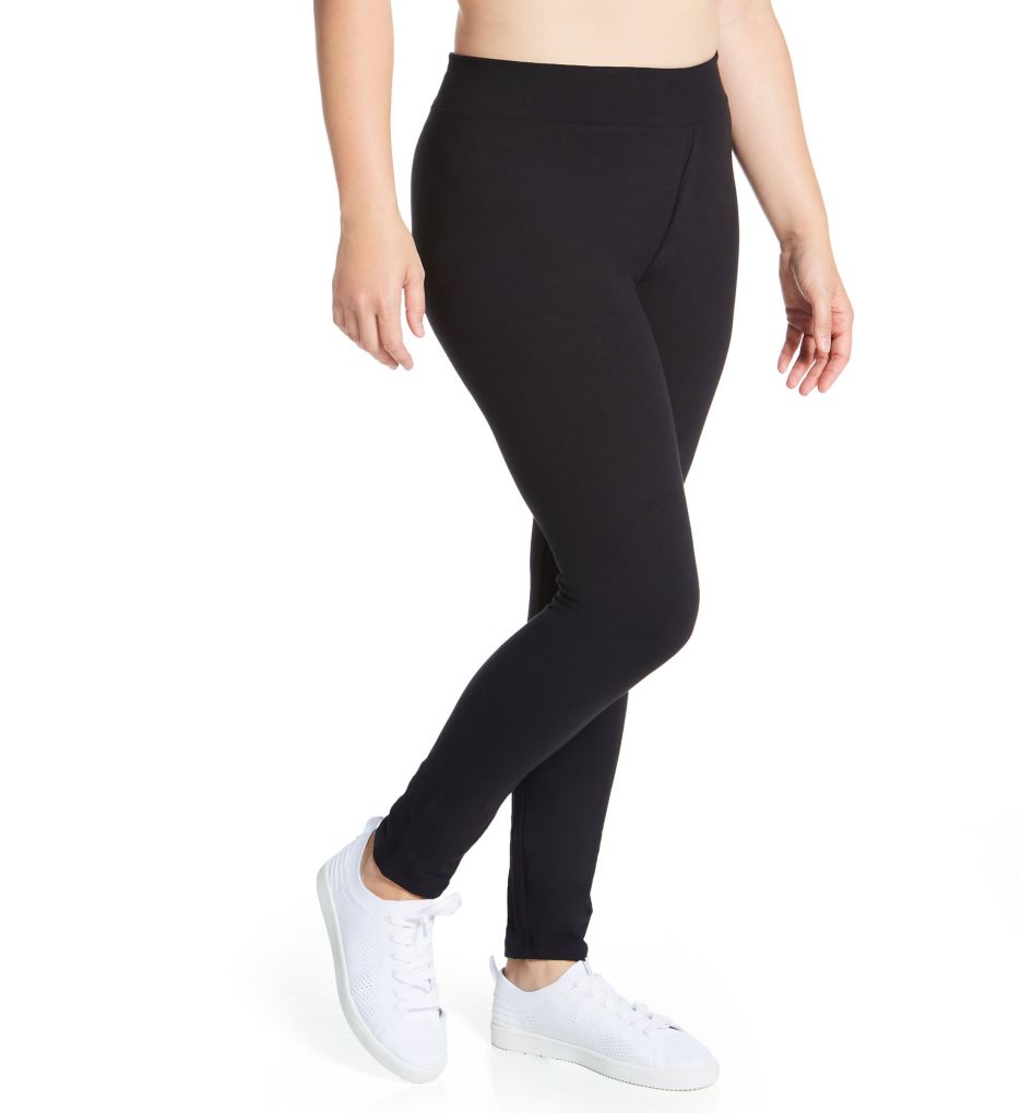 Curves Plus Size Comfort Leggings Black 3X-4X