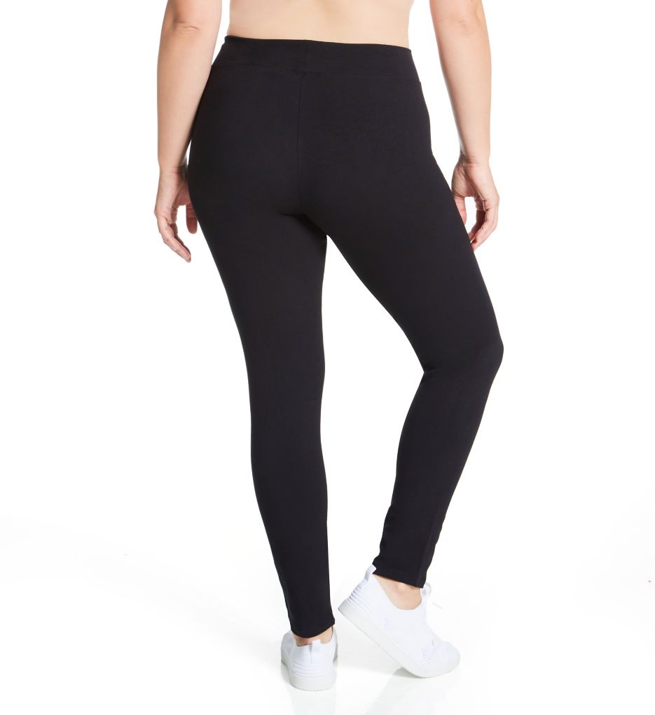 Curves Plus Size Comfort Leggings Black 3X-4X by Hanes