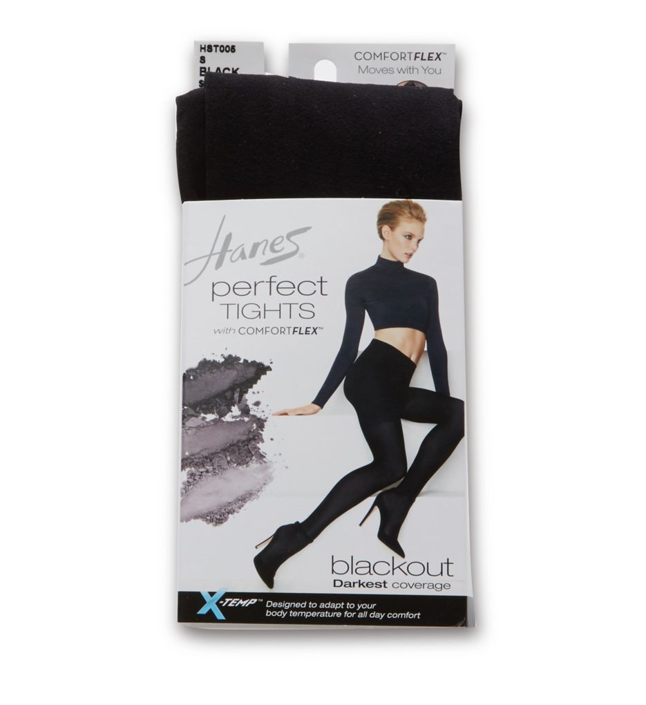 Perfect Blackout Tight Black XS by Hanes