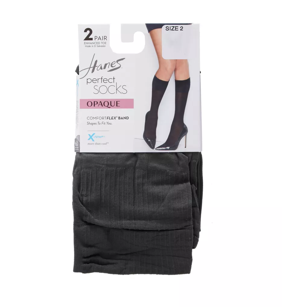 Hanes Perfect Socks Opaque Comfort Flex Band - 2 Pack HST012 - Image 1