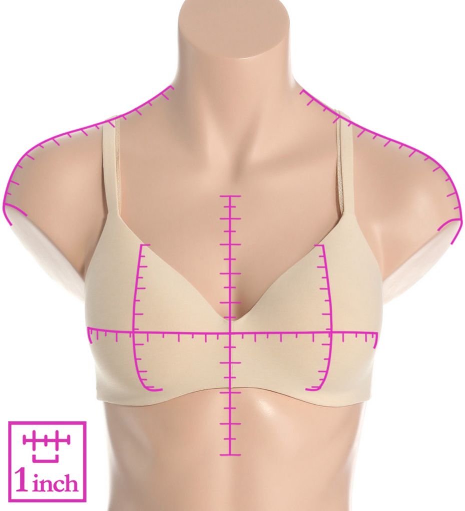 Women's Hanes HU03 Ultimate T-Shirt Soft Contour Wirefree Bra (Fawn/ Lively  Lavender 34A) 