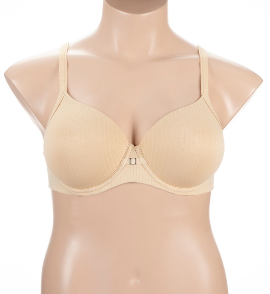 Hanes Ultimate Natural Lift Women's Push-Up Bra with T-Shirt Softness White  Stripe Heather 38D 