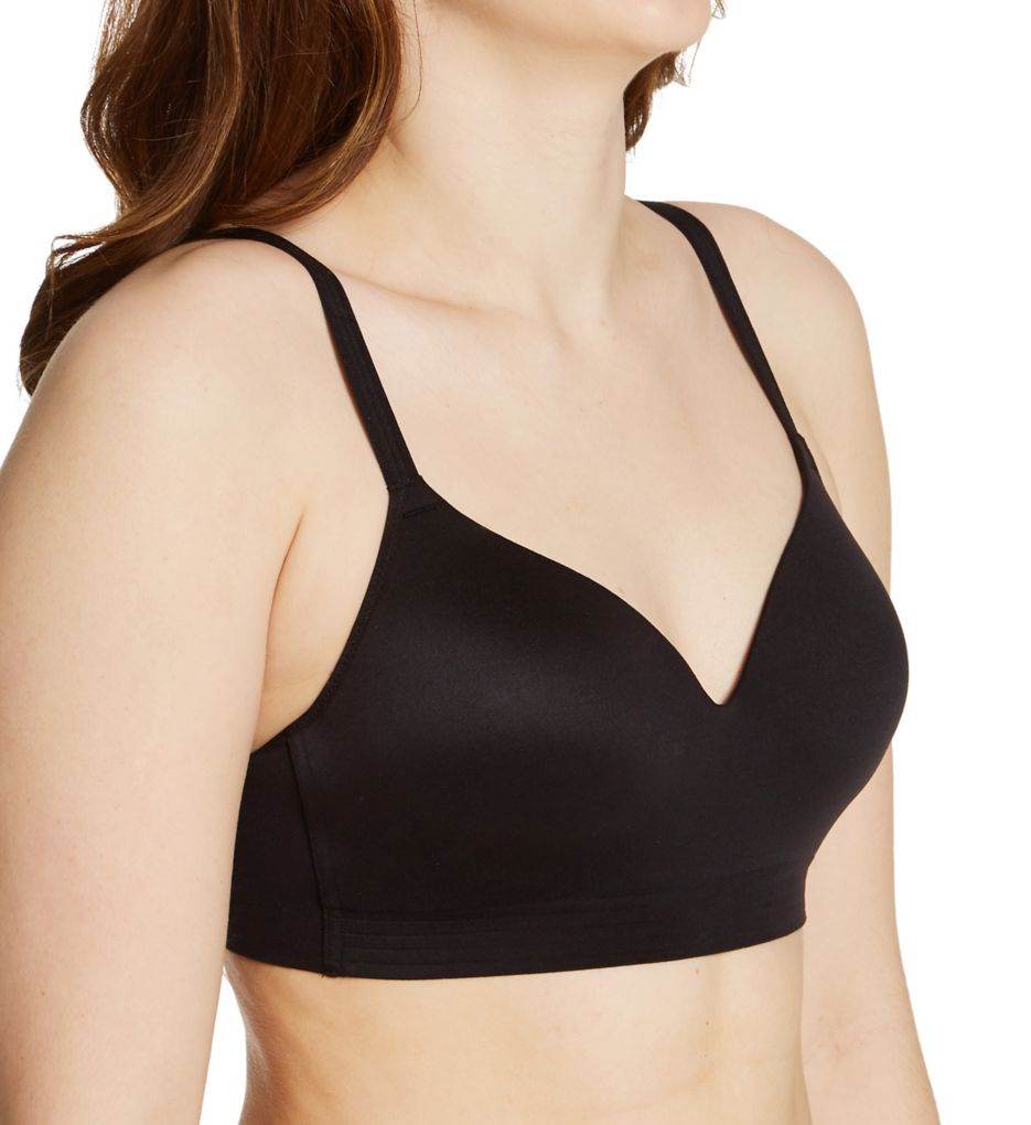 Hanes Ultimate Ultra Light Comfort With Support Strap Wirefree Bra - Black