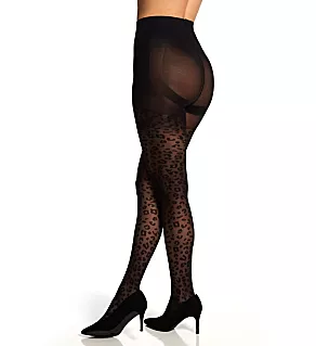L'eggs 360 Contour Leopard Tights Black S