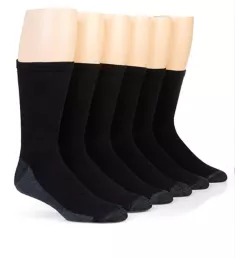 Fresh IQ Cushion Crew Socks - 6 Pack BLKGR 6-12