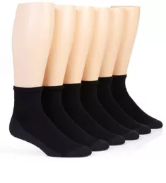 Fresh IQ Max Cushion Ankle Sock - 6 Pack BLKGR 6-12