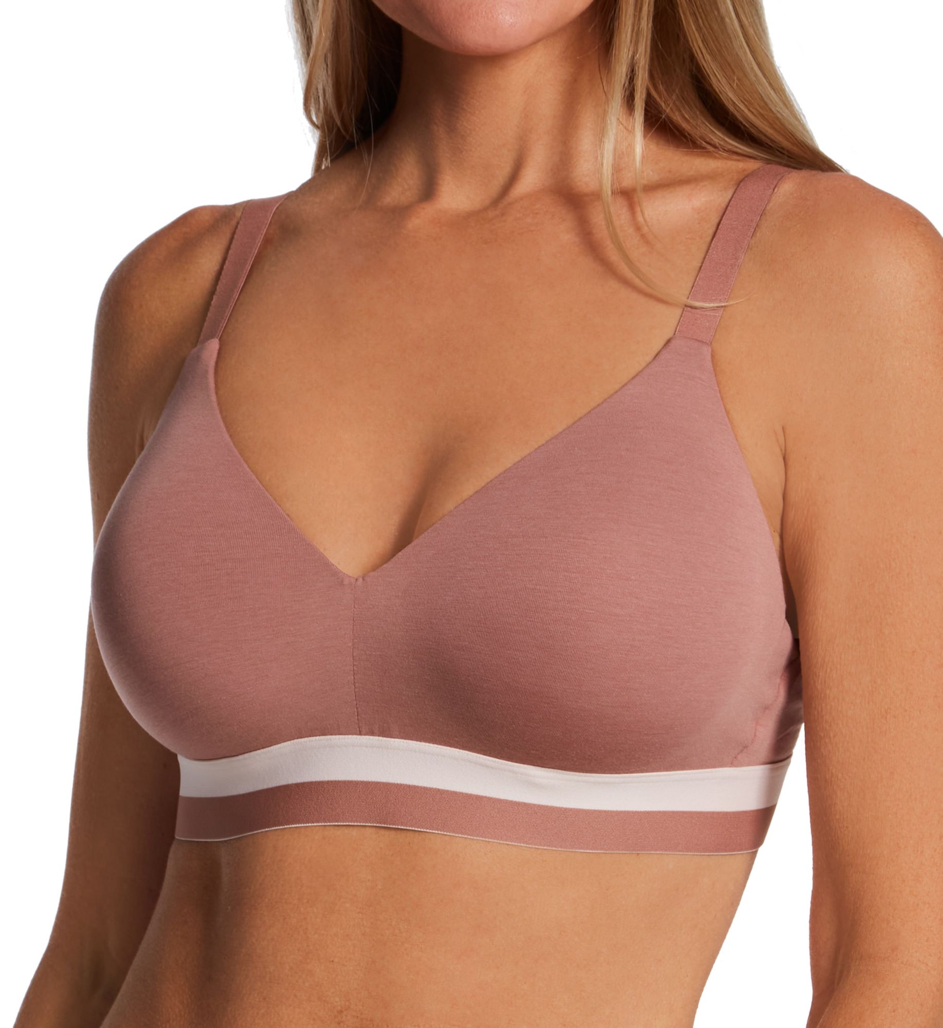 Hanes Women's Natural Lift Stay-Put Bra in Earthen Tan | Size: Small | HerRoom.com
