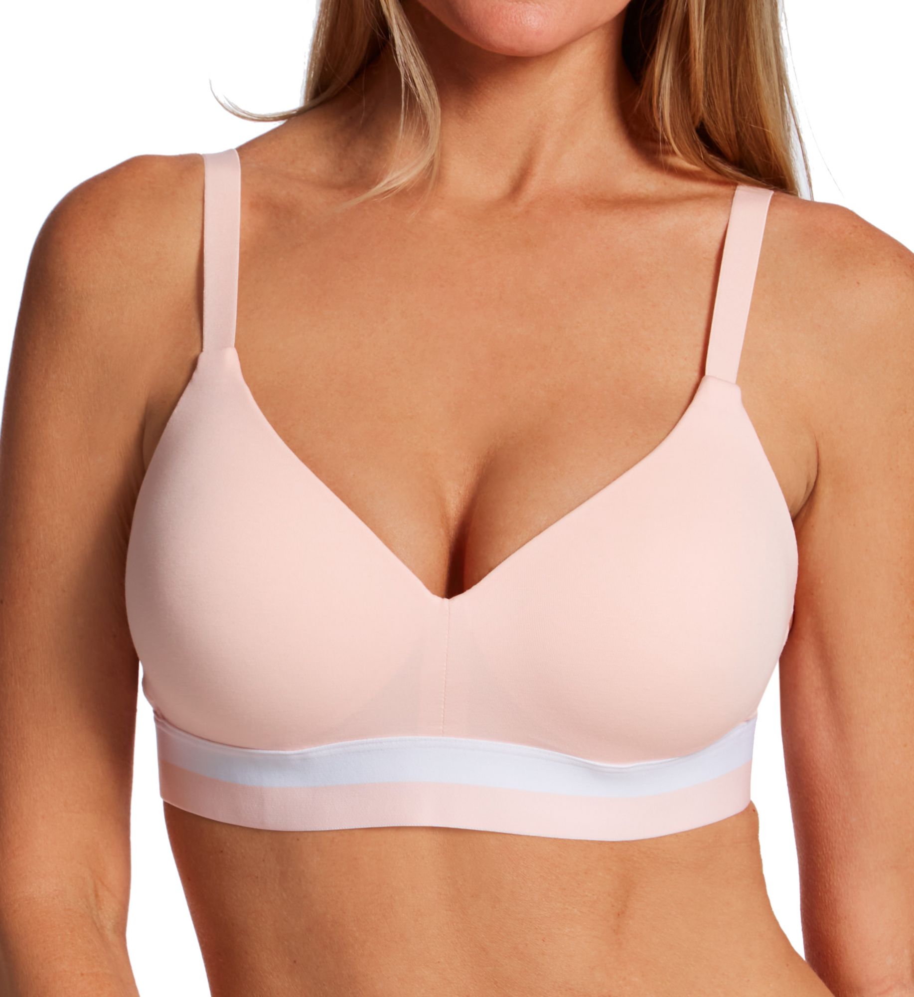 Hanes Women's Natural Lift Stay-Put Bra in Light Buff | Size: Large | HerRoom.com