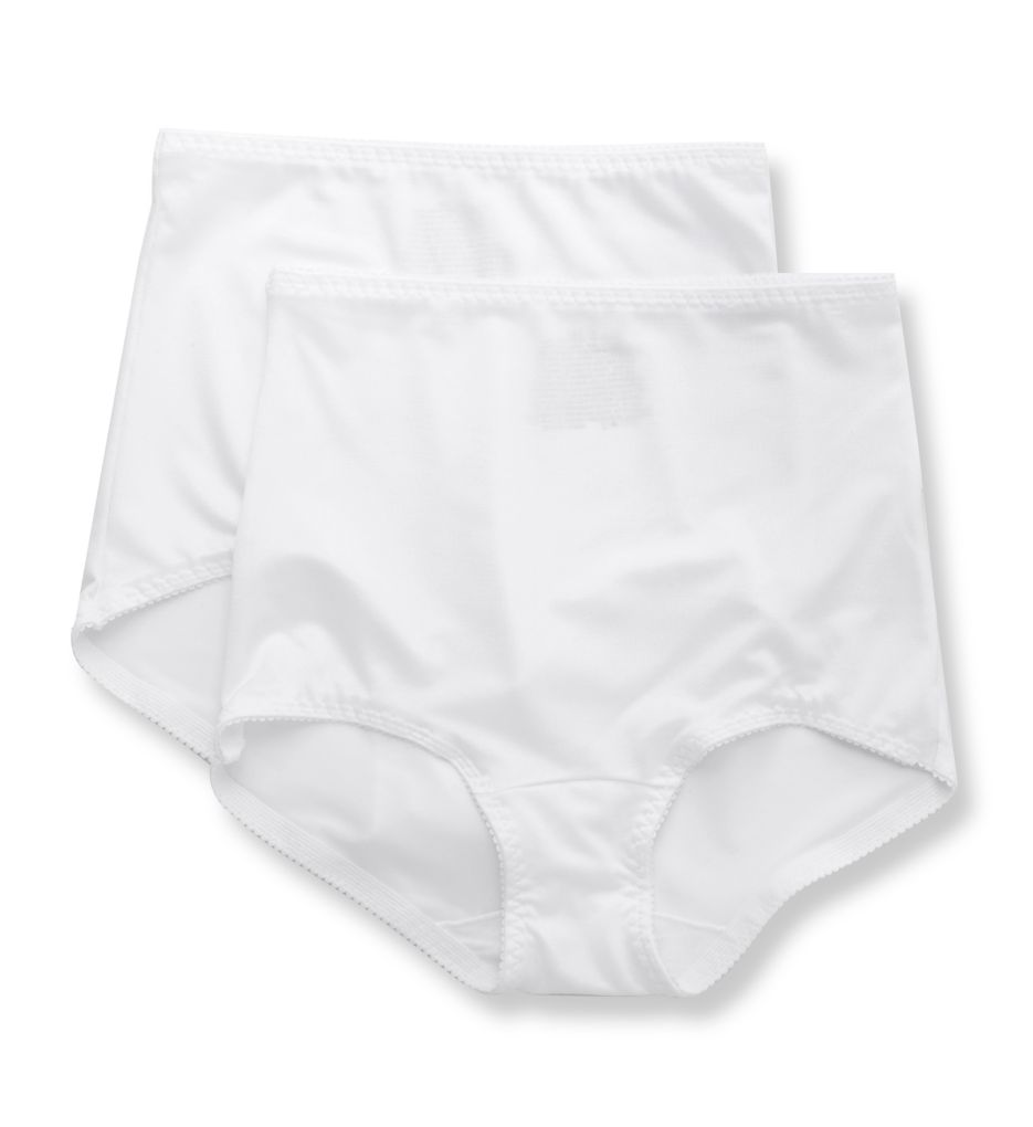 Hanes (2456434) -- Hanes MHH051 Smoothing Brief Panty - 2 Pack (White/White XL)