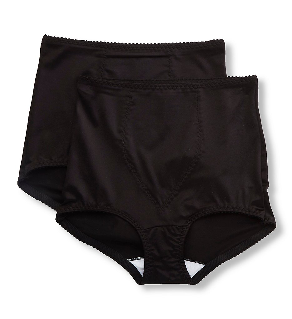 Hanes : Hanes MHH091 Smoothing Brief Panty - 2 Pack (Black/Black M)