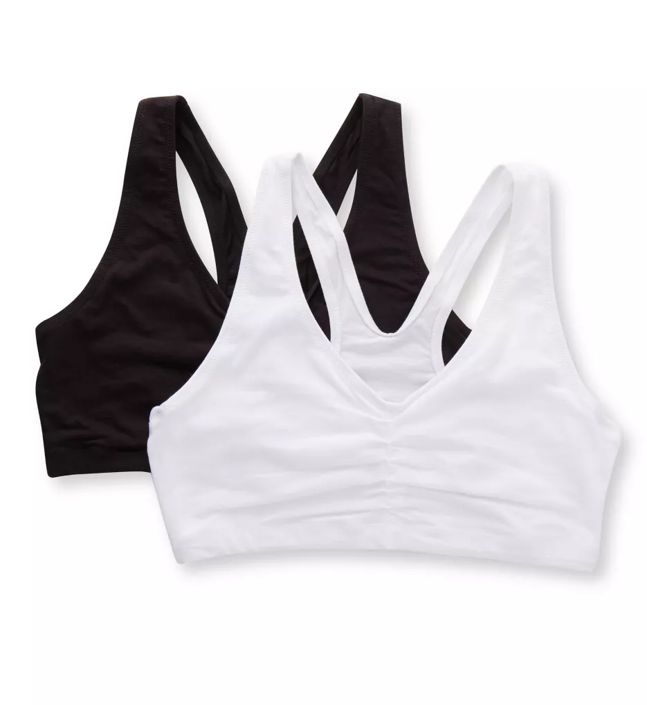 ComfortBlend with X-Temp Pullover Bra - 2 Pack White/Black S