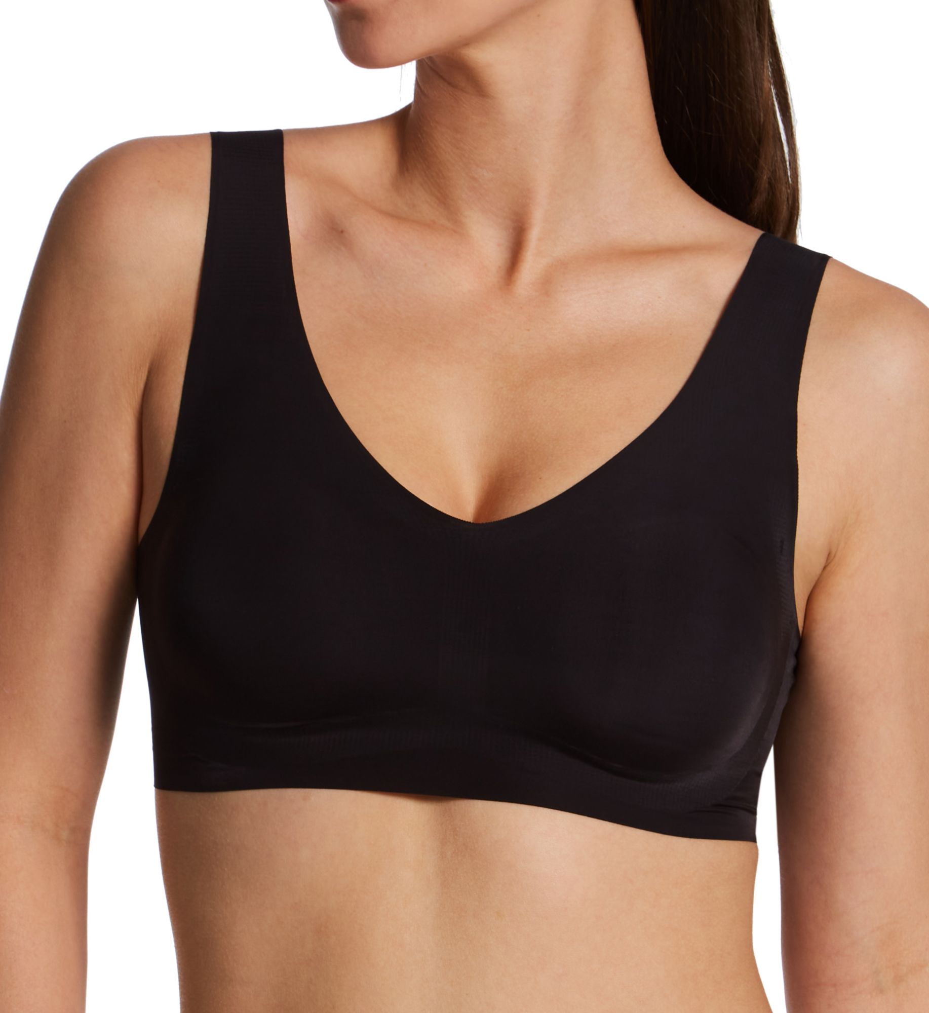 Hanes Women's Invisible Embrace Wire-Free Bra in Black | Size: XL | HerRoom.com