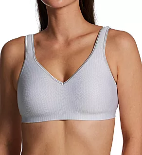 Smooth Comfort Wire-Free Bra Grey/Herringbone Print S