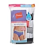Hanes Cotton Cool Comfort Sporty Hipster Panty - 6 Pack PP41SF - Image 3