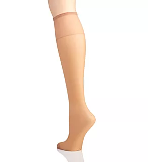 Silk Reflections Knee High Reinforced Toe - 6 Pack Little Color O/S