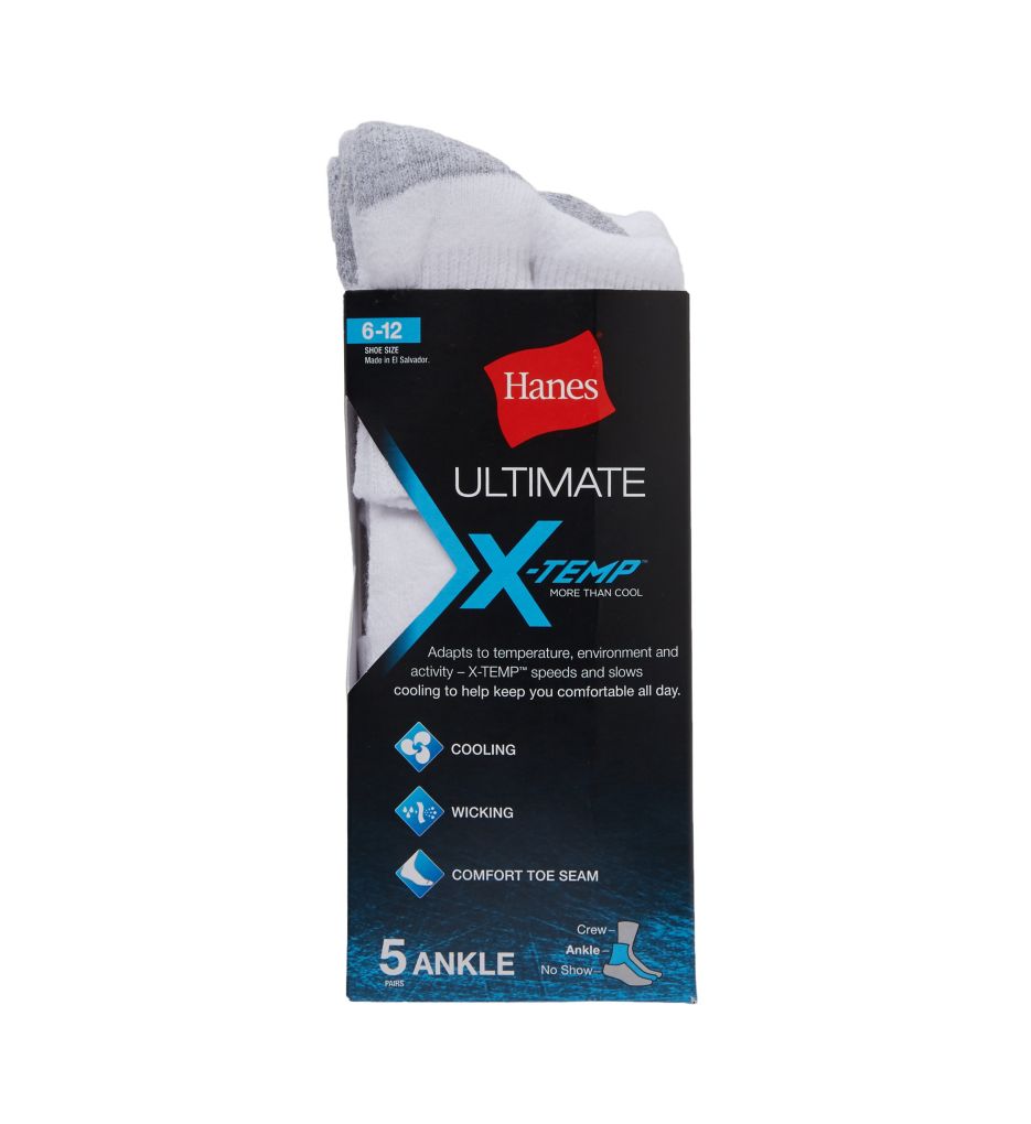 X-Temp Comfort Cool Ankle Socks - 5 Pack-fs
