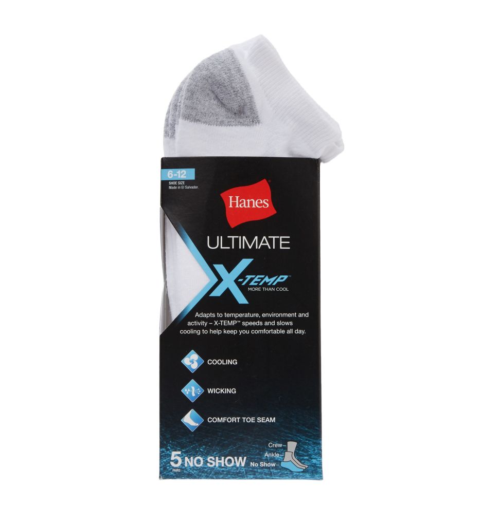 X-Temp Comfort Cool No Show Socks - 5 Pack-fs