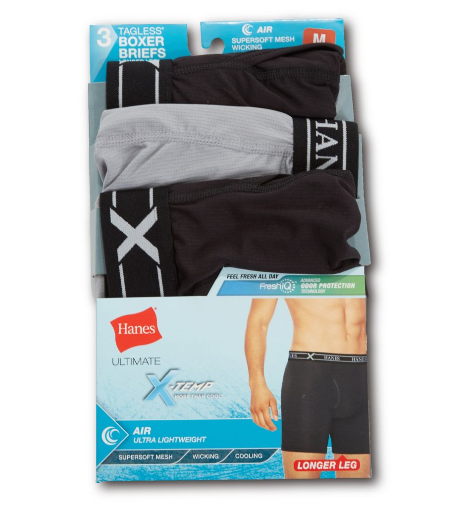 X-Temp Air Mesh Long Leg Boxer Briefs - 3 Pack-cs1