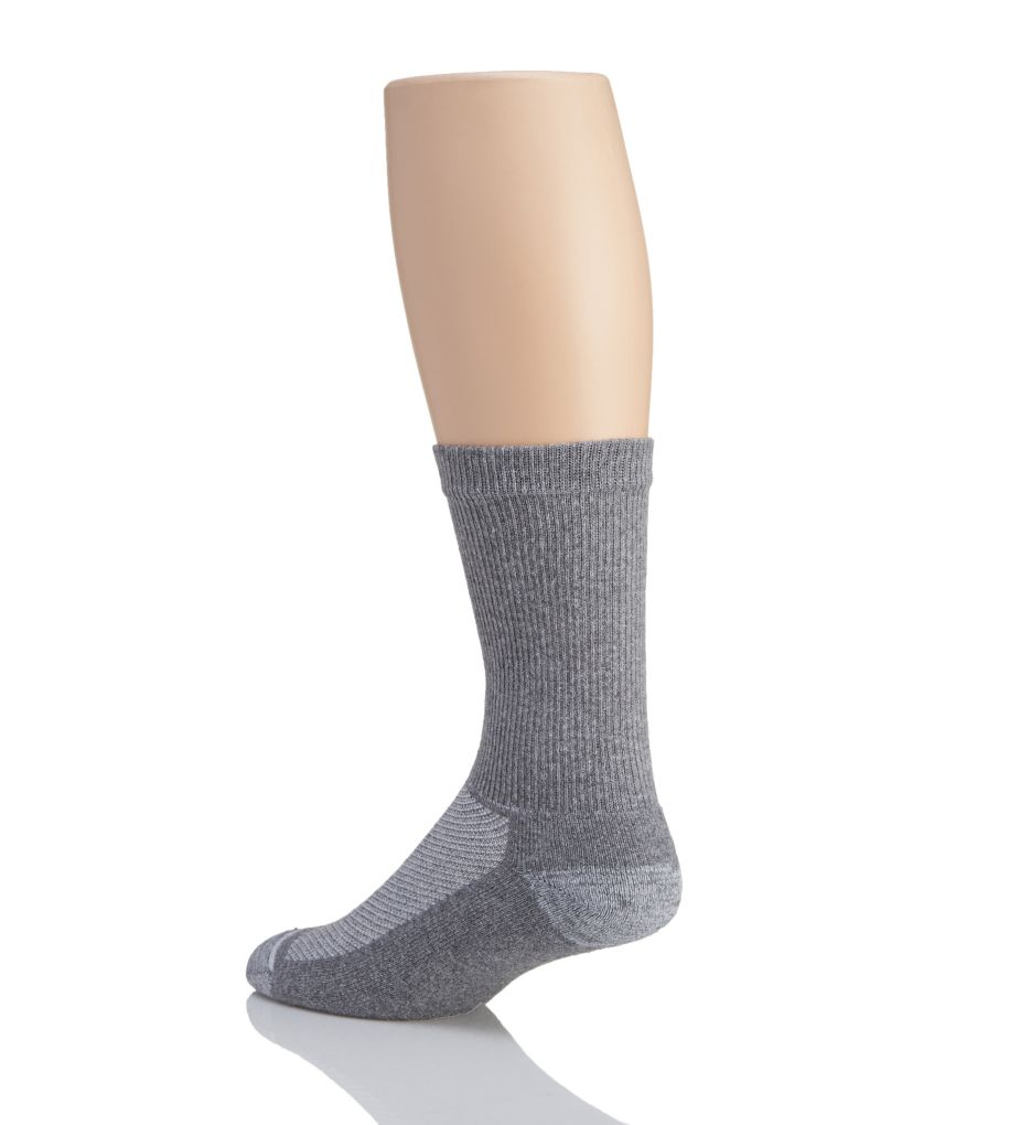 X-Temp Comfort Cool Grey Crew Socks - 6 Pack-bs