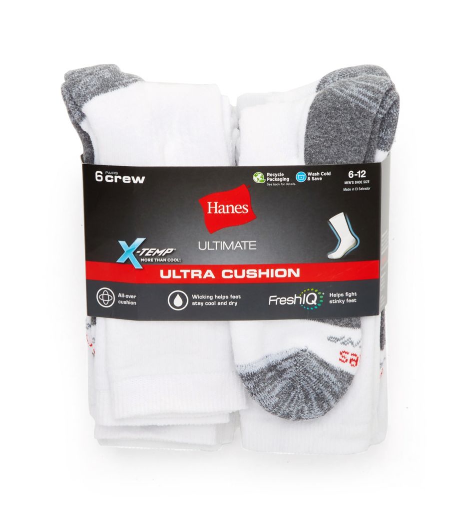 Ultimate Ultra Cushion Crew Socks - 6 Pack-fs