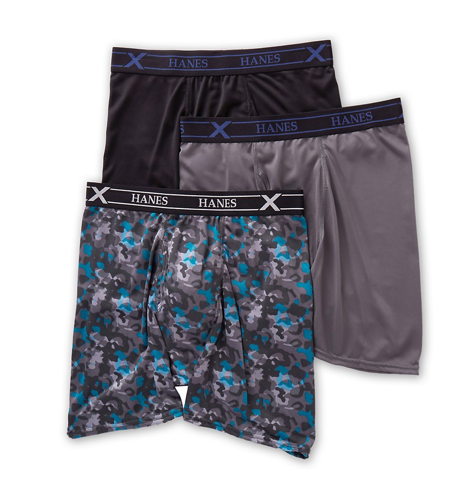 Hanes UPBBA3 Ultimate X-Temp Performance Boxer Briefs - 3 Pack (Assorted)