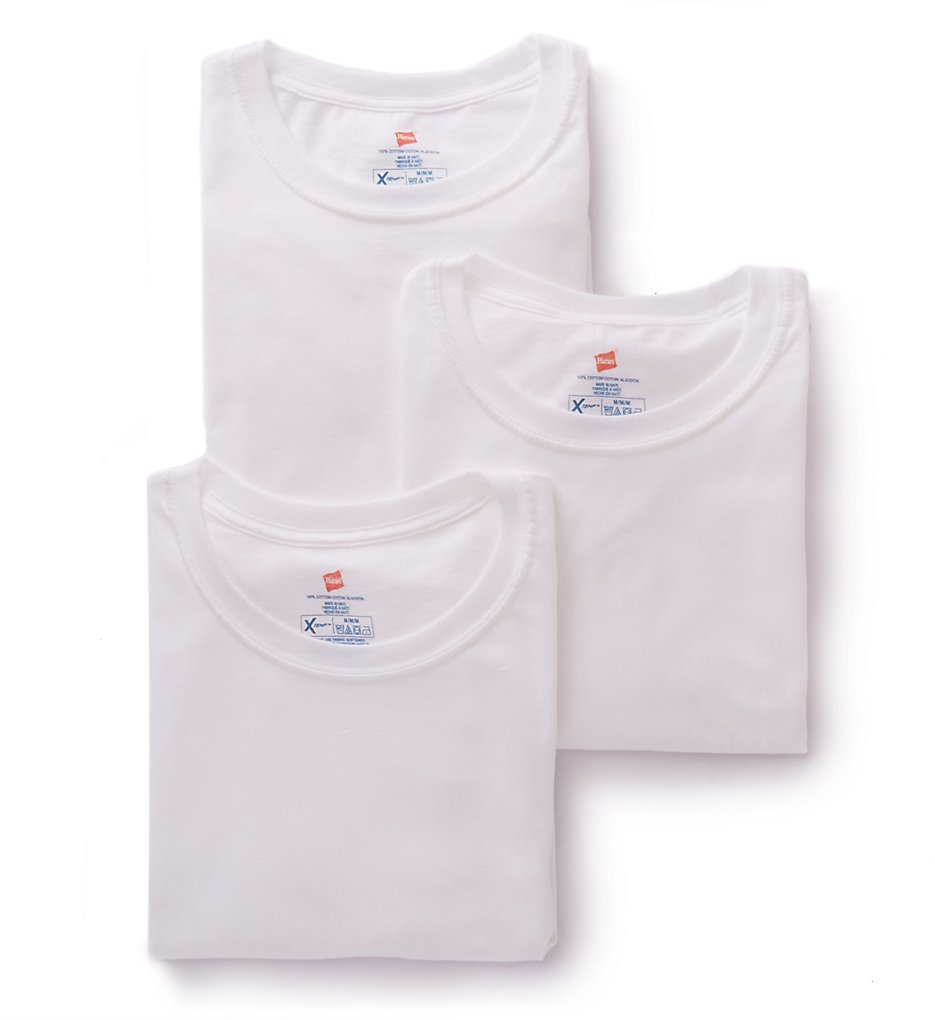 Hanes UXT1W3 Ultimate X-Temp Crew Neck T-Shirts - 3 Pack (White)