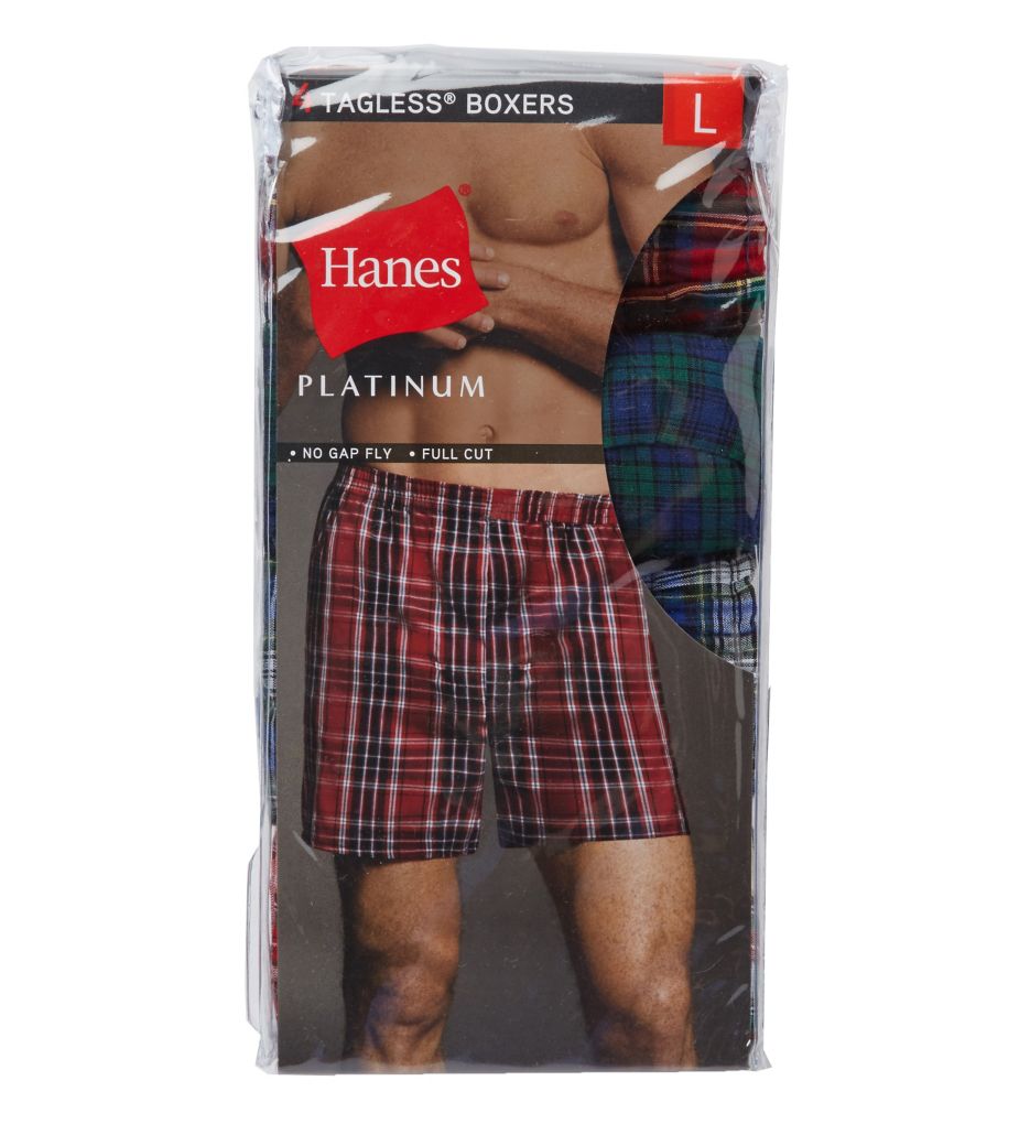 Platinum Assorted Tartan Boxers - 4 Pack-cs1