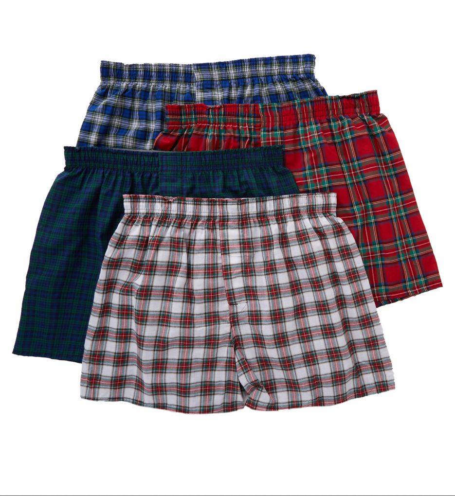 Platinum Assorted Tartan Boxers - 4 Pack-cs2