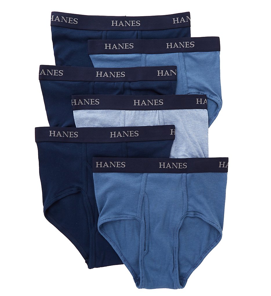 Hanes Y764 Platinum Premium Briefs - 6 Pack (Blue)