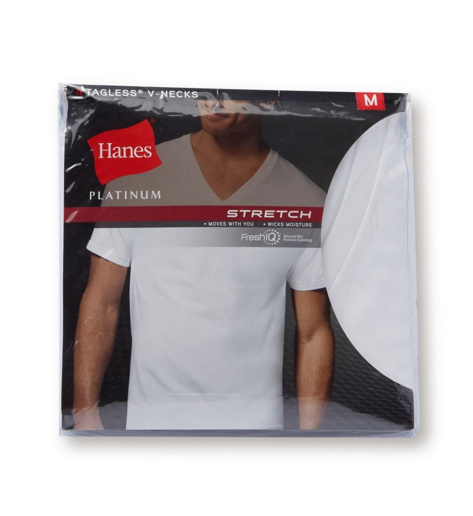 Platinum Stretch V-Neck T-Shirts - 4 Pack-cs1