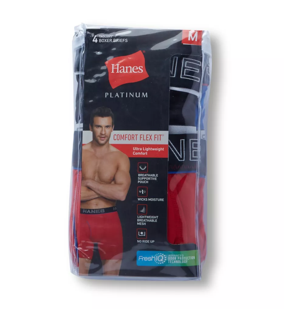 Hanes Platinum ComfortFlex Fit Boxer Briefs - 4 Pack YWBBA4 - Image 3