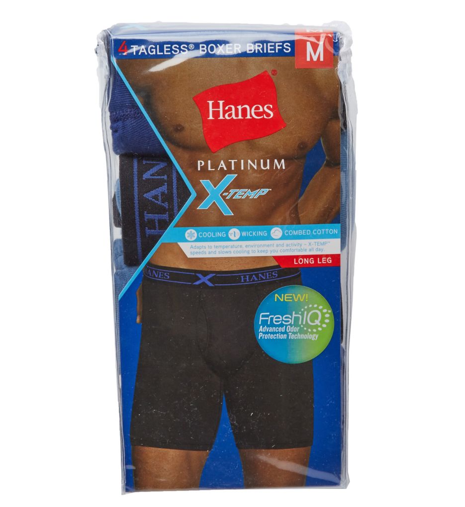 X-TEMP Combed Cotton Long-leg Boxer Brief - 4 Pack-cs1