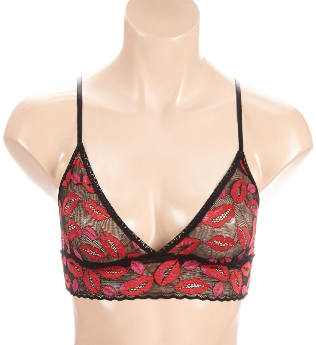 Hanky Panky Pattern Adjustable Stretch Lace Bralette K-I-S-S-I-N-G S  - Image 1