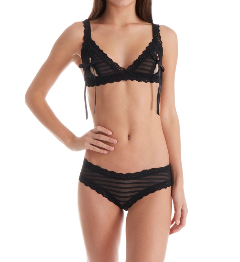 After Midnight Shadow Stripe Peek-A-Boo Bralette-cs1