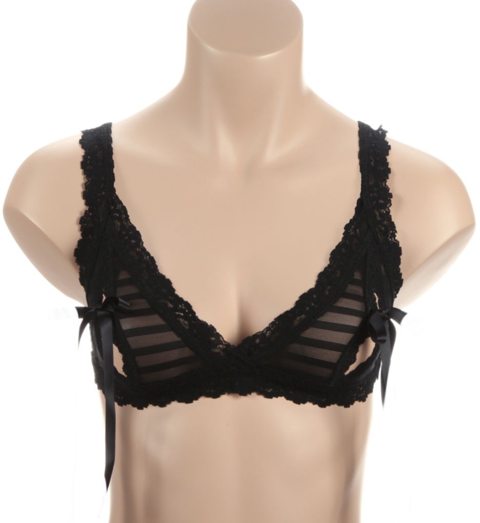 After Midnight Shadow Stripe Peek-A-Boo Bralette-fs