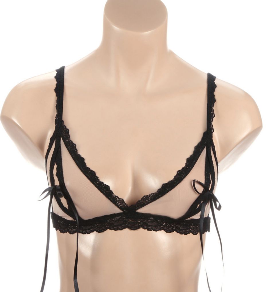 After Midnight Stretch Tulle Peek-A-Boo Bralette-fs
