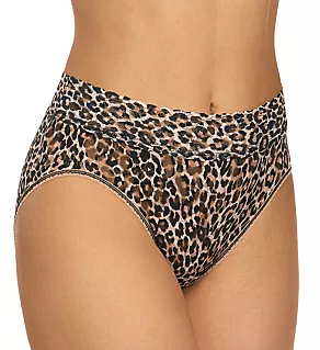Signature Lace Pattern French Brief Panty Classic Leopard Print M