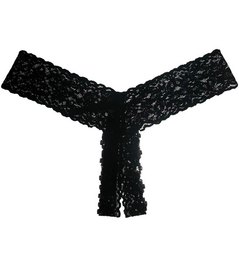 After Midnight Lace Crotchless Low Rise Thong-gs