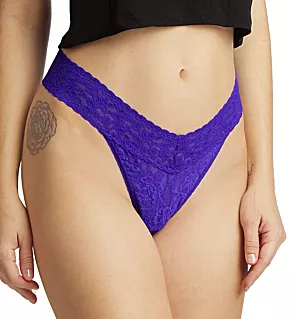 Signature Lace Original Rise Thong Majestic Purple O/S