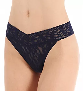 Signature Lace Original Rise Thong Navy O/S