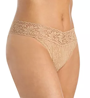 Signature Lace Original Rise Thong Suntan O/S