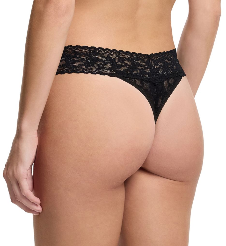 Hanky Panky Signature Lace Original Rise Thong Black O/S  - Image 2