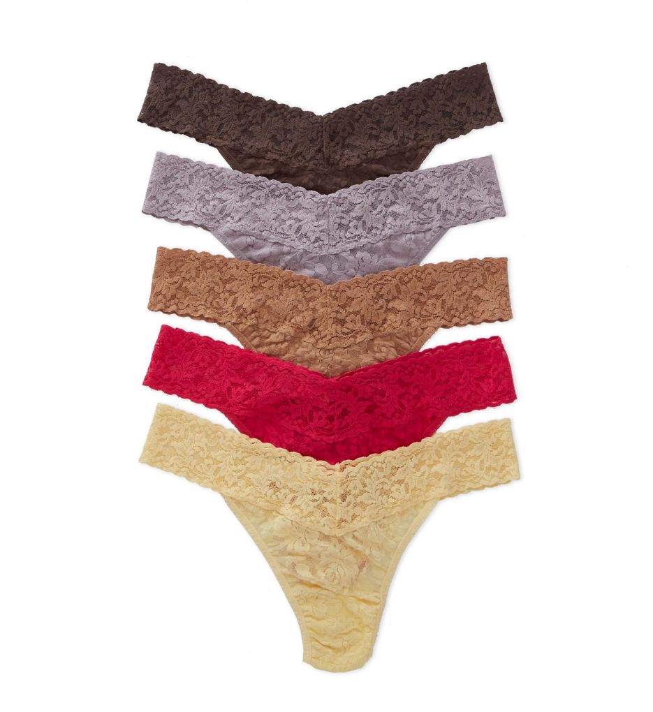 Hanky Panky (1294162): Hanky Panky 4811F Original Rise Signature Lace Thongs - 5 Pack (Classic O/S)
