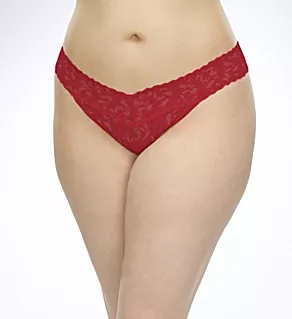 Signature Lace Plus Size Thong Red O/S Plus