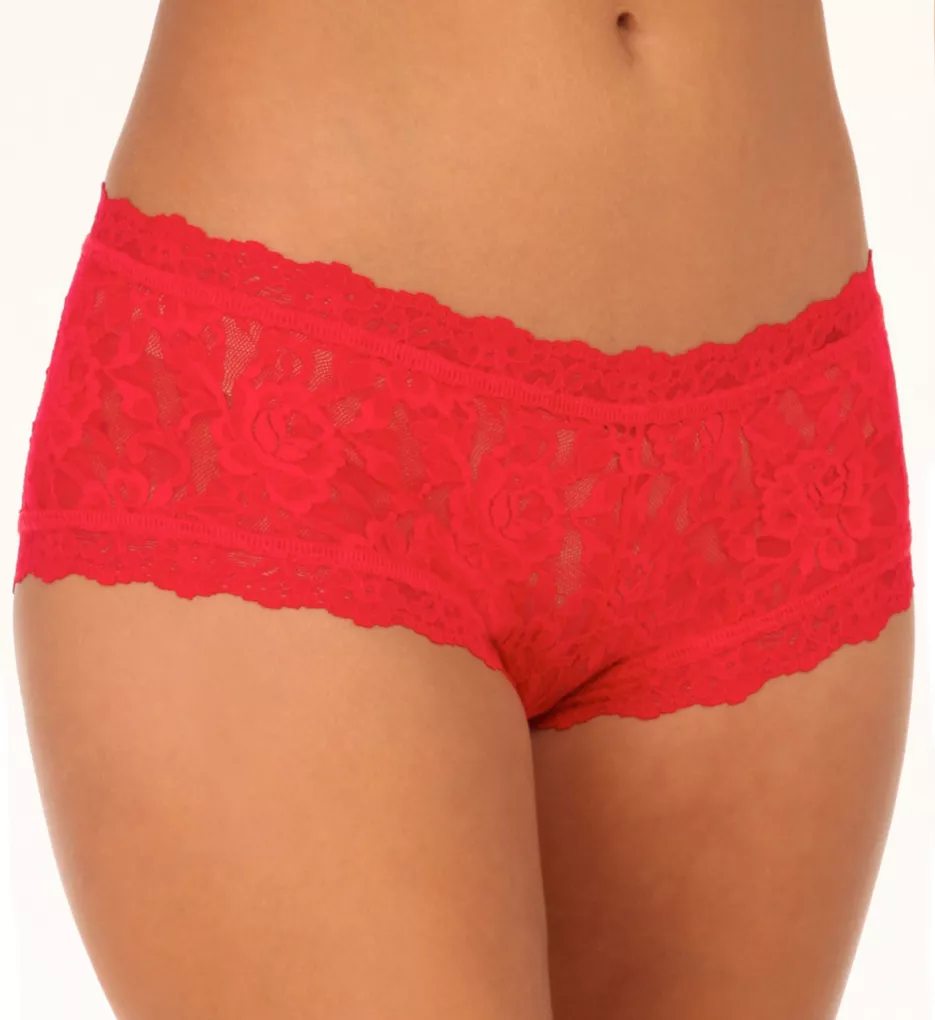 Signature Lace Boyshort Panties Red XS