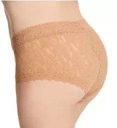 Signature Lace Plus Wide Band Boyshort Panty Suntan 2X