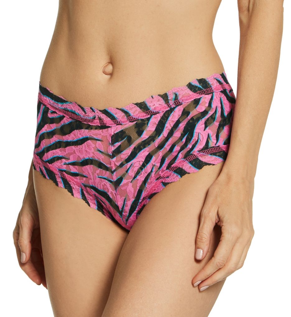 Hanky Panky Women's Pattern Boyshort Panty in Electric Zebra | Size XS | HerRoom.com