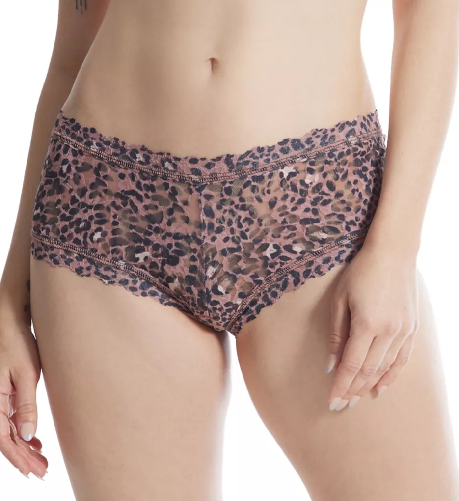 Printed Retro Lace Thong Classic Leopard
